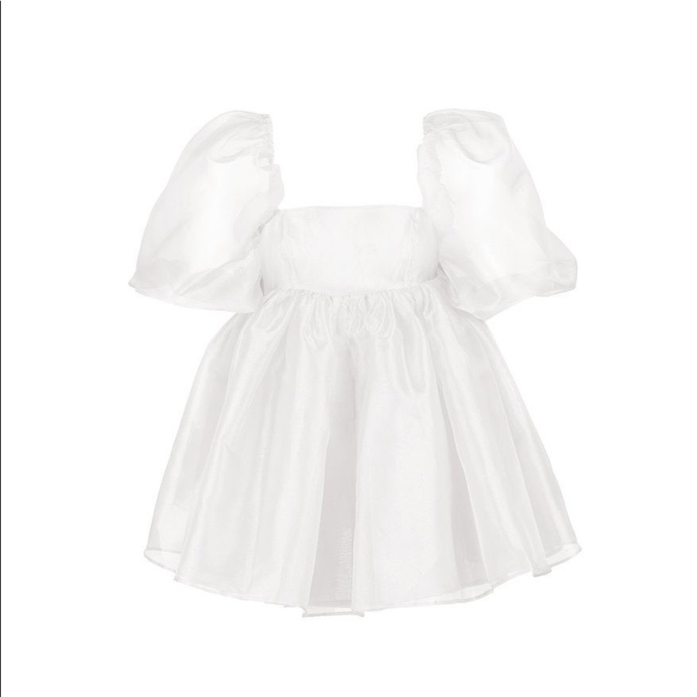SELKIE ivory Puff Dress